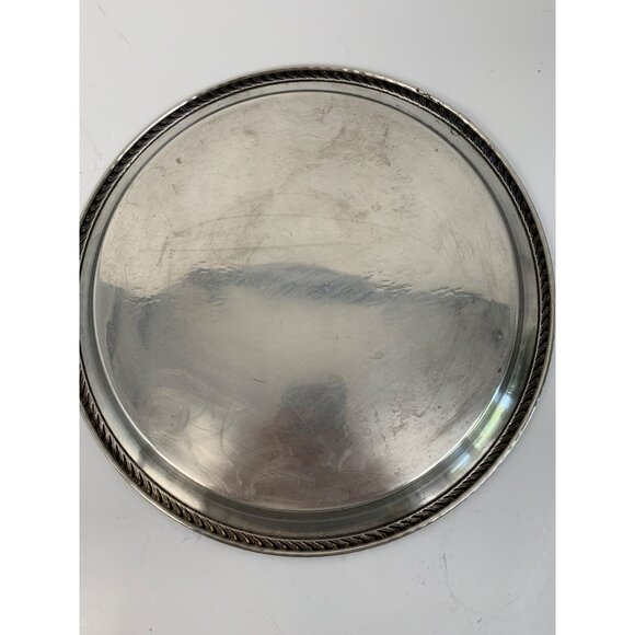 VTG 50s William Rogers 171 Silver Plate Etched Serving Tray 12.5" 8821 - Picture 7 of 9